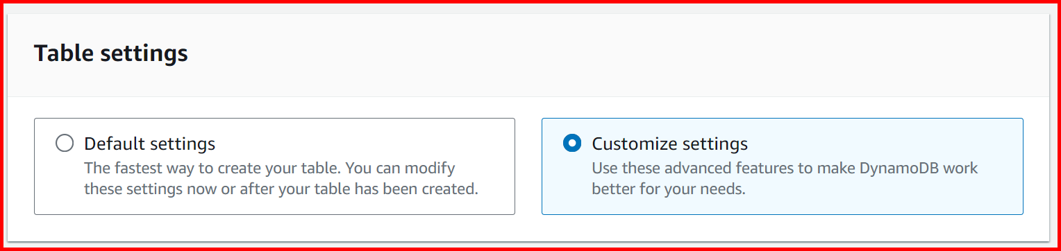 Picture showing selecting the Settings as Customize settings